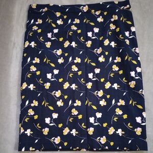 Women's Boden Navy Floral Skirt 16
